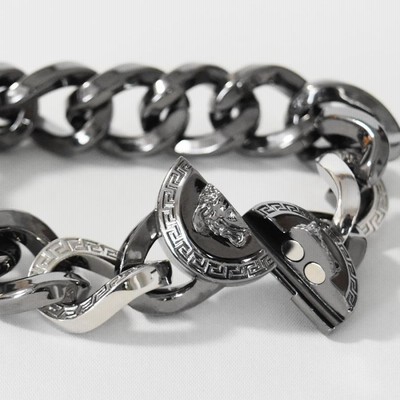 美品 VERSACE ガンメタル メデューサ カーブチェーン ブレスレット 3051002721650579_10_8680w.jpeg