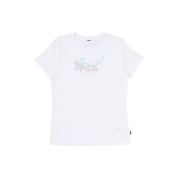 FILA 女短袖圓領T恤-白色 5TEA-1515-WT