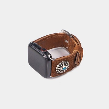 Clam Suede Apple Watch Strap_Brown