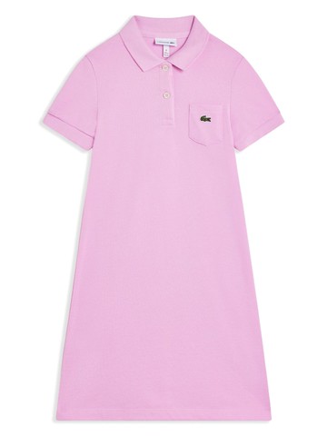 Lacoste - logo-appliqué cotton polo dress - kids - Cotton - 10 yrs - Pink
