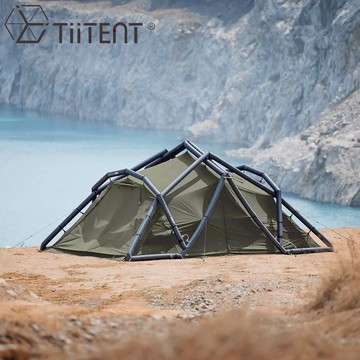 【TiiTENT】Space AERO 充氣帳《軍綠》5分鐘快速搭設/寢室帳/家庭帳