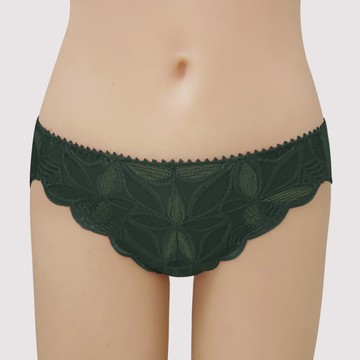 【曼黛瑪璉】法式香吻無襯  低腰三角萊克褲M(英倫綠)