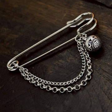 復古民族風喜字轉運珠鏈條流蘇胸針別針毛衣圍巾配飾時尚手工飾品