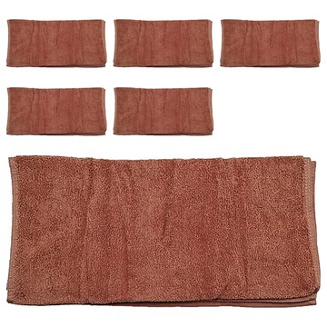 小麥購物 純棉毛巾 74 x 34cm 海棠紅 高吸水性 柔軟親膚  6條