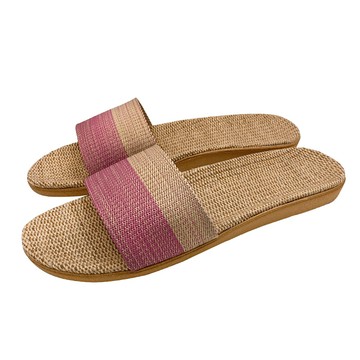 [家速配]文竹亞麻拖鞋-粉24.5/25.5