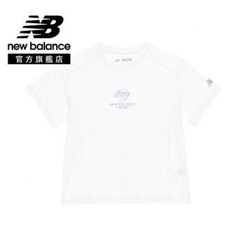 【New Balance】 NB 童裝短袖上衣_中性_白色_7EG2403WWT