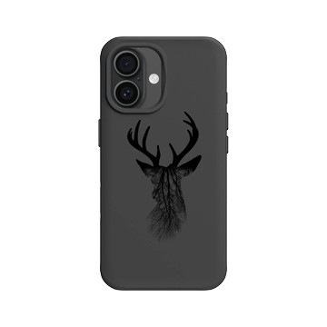 iPhone 16 SolidX 黑 - Animal Silhouette / 動物剪影 - 麋鹿1