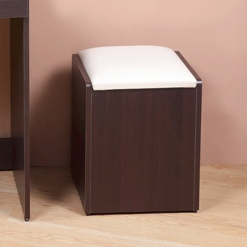 《C&B》日式可收納化妝椅收納椅便利椅(台灣生產)胡桃色