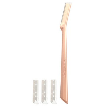 Tweezerman, 玫瑰金面部剃毛刀，不鏽鋼刀片，5 件套