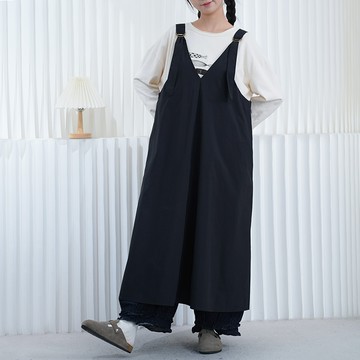 休閑時尚背帶洋裝（肩帶可調節）122343C