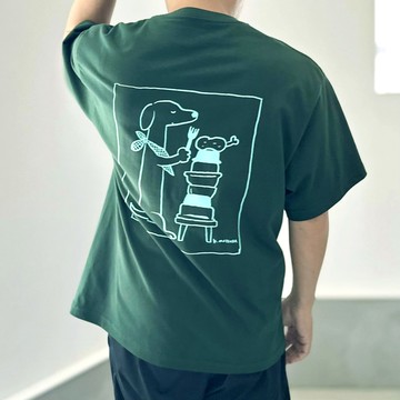 2025 新款【男女皆宜】聯名印花 寬鬆版型T恤 5色可選【綠色】