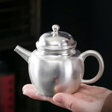 999純銀瓷鎏銀養生泡茶美人壺手工高檔茶具禮品功夫西施大號水壺