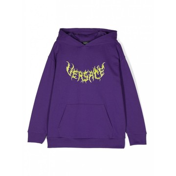 Versace - Dark Orchid And Green Cotton Sweatshirt