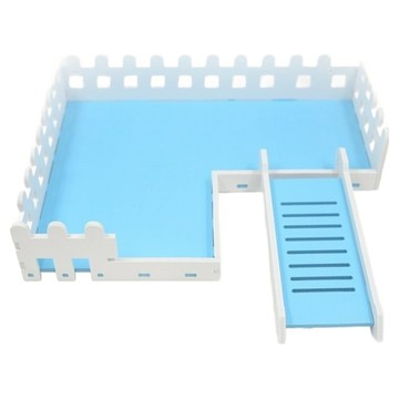 毛小孩星球 YEE倉鼠籠超大別墅 平台  藍白色  1個