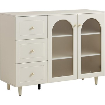 hoi! 林氏木業椰子糖系列1.2M玻璃餐邊櫃 TE2T