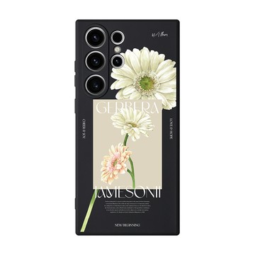 【品牌聯名】浪花花藝希望非洲菊純色矽膠SAMSUNG手機殼