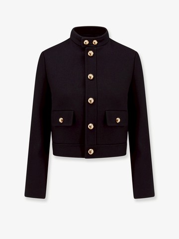 Wool blazer with metal triomphe buttons - CELINE - gender_Woman