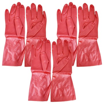 DUNLOP 敏感肌膚清潔手套 抗菌加工 天然橡膠製  中(M)  粉色  3雙