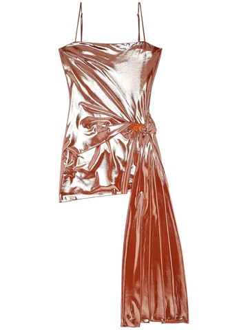Diesel - D-Blas metallic-effect minidress - women - Polyester/Elastane - XL - Pink