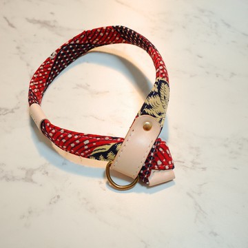 客訂款 貓咪款放大版 日本古布 黃色小鴨 內鋪棉 附扭轉皮套/鈴鐺