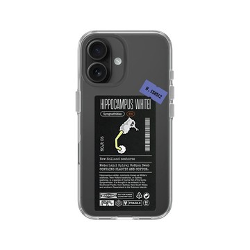 iPhone 16 Clear Case（相機按鈕） 透明 - Marine Debris - 棉花棒海馬
