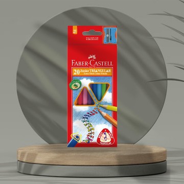 Faber-Castell 大三角油性色鉛筆20色(原廠正貨)
