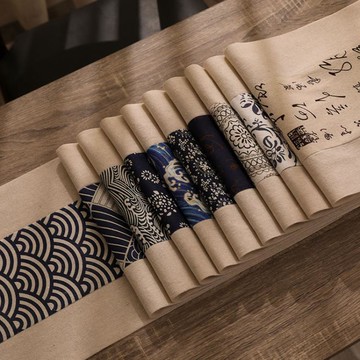 桌旗中式禪意茶道棉麻茶席麻布茶台布藝日式茶墊茶室茶桌布長條布 中秋節特惠