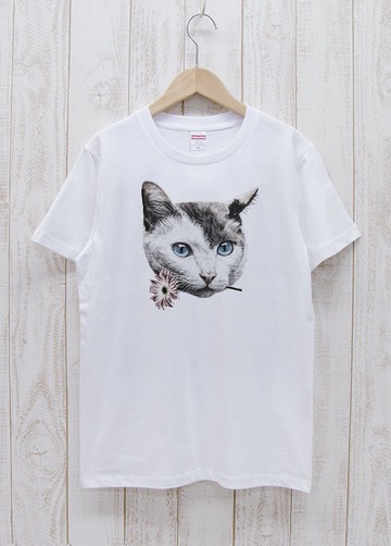 ronronCAT Tee Here you go白/ R028-T-WH
