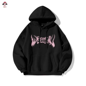 【薇衣】高級感超好看衛衣女裝連帽休閒寬鬆oversize粉色慵懶風小個子上衣 長袖衛衣 大學t 長袖上衣 帽t