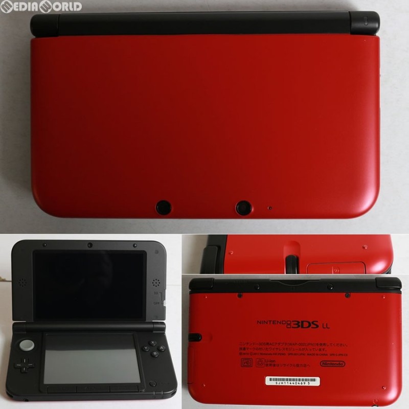 中古即納』{訳あり}{本体}{3DS}ニンテンドー3DS LL レッド×ブラック