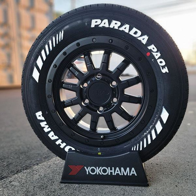 車検対応 ホワイトレター ハイエース レジアスエース 16インチ 新品 タイヤホイールセット YOKOHAMA PARADA PA03  215/65R16 ロックフォース マットブラック | LINEブランドカタログ