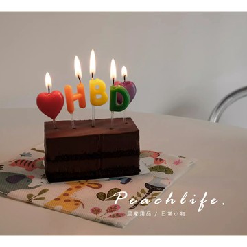 ♡peachlife.♡「台灣現貨」生日快樂蠟燭 慶生蠟燭 小蠟燭 生日蠟燭 生活儀式感 生日快樂 蛋糕蠟燭 HBD蠟燭