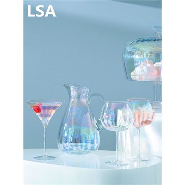 (免運)英國LSA進口彩虹紅酒杯高腳杯水晶玻璃香檳杯子葡萄酒杯禮盒套裝