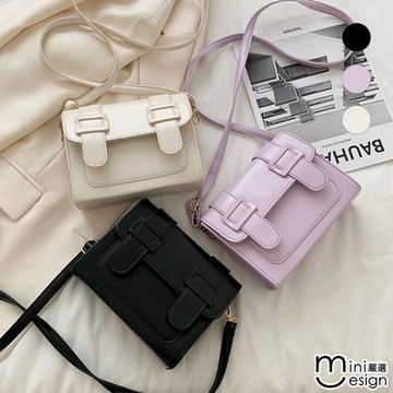 【Mini嚴選】雙磁扣百搭肩挎兩用包 三色