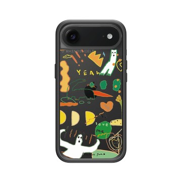 iPhone Air Mod NX -邊框背蓋組合 (相機按鈕) 黑 - MacaronToe 馬卡龍腳趾 - 小畫家 Draw For Fun