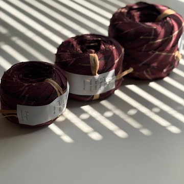 升級再造的織物紗線  酒紅色蘇格蘭格紋 S