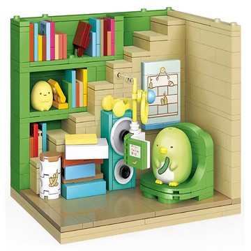 KEEPPLAY 奇妙積木 房間系列 角落生物積木玩具  1個  企鵝的思考時間 多色