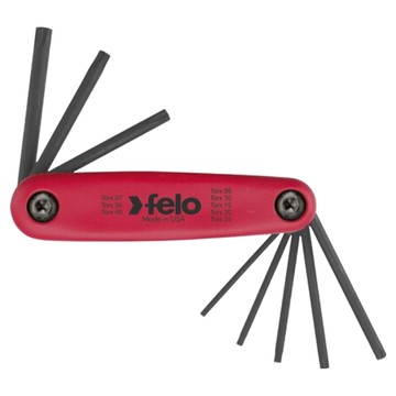 felo 摺疊星型板手組-8支組 高硬度高韌性鋼材 強大扭力 美國製造  1組
