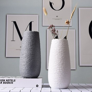 奶油風花瓶 臺面花瓶 簡約花瓶 裝飾花瓶 陶瓷花瓶 满天星干花插花 简约陶瓷花瓶装饰品摆件客厅水培白色花