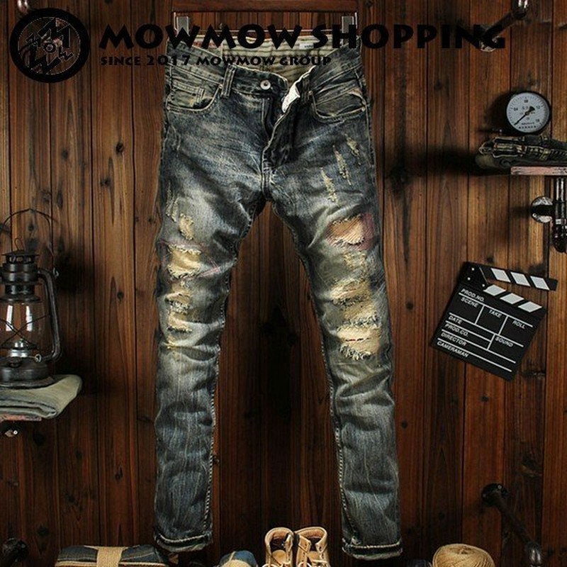 デニムパンツ メンズ ダメージ ジーンズ テーパード ジーパン ユーズド 通販 Lineポイント最大get Lineショッピング