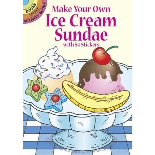 Make Your Own Ice Cream Sundae with 54 Stickers 並行輸入