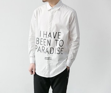 【JP.美日韓】 歐美 字體 百搭 白襯衫 黑襯衫 襯衫男 高端設計 ZNIF 好端 質感 外套 免燙西裝 外套