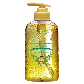 OSAVON 抗菌舒潤沐浴液體皂 艾草 紫草、燕麥、洋甘菊 溫和保濕 敏感肌適用  400ml  1瓶