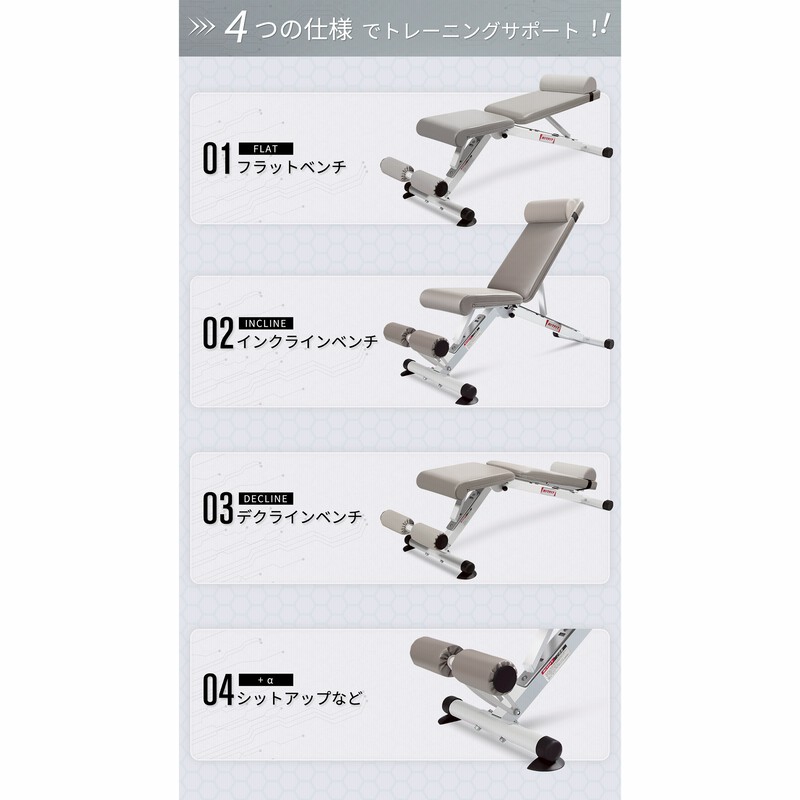 RITFIT トレーニングベンチ インクラインベンチ 可変式フラット