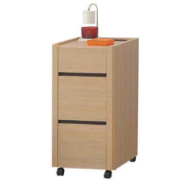 文創集 維珊1.3尺三抽可移動收納櫃-40x40x76cm免組