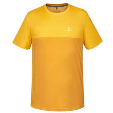 男循環酷涼節能抑菌短袖T恤(A1TS2506MC棕黃/涼感透氣/抑菌抗臭/快乾排汗/抗紫外線)