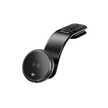 Philips 飛利浦 15W Qi2車用磁吸無線快充支架DLK2302QB(彎折支架異物偵測) 廠商直送