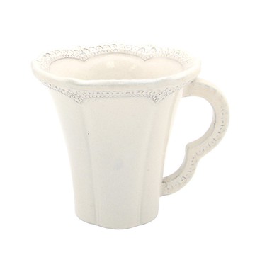 手工浮雕蕾絲系列 300ml馬克杯米白色(10.5oz)