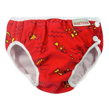 Imse Vimse游泳尿布-紅色小魚