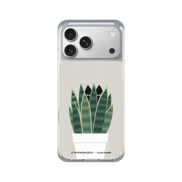 iPhone 17 Pro Max ClearX (MagSafe 兼容) 霜透灰 - ilovedoodle (Lim Heng Swee) - Cat and Plant - 貓迷藏
